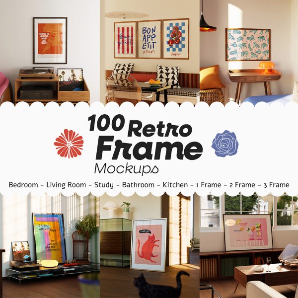 100 frame mockup bundle