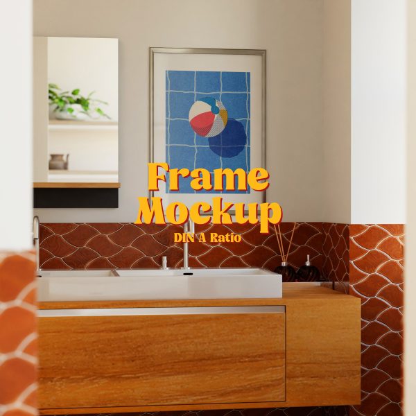 bathroom frame mockup