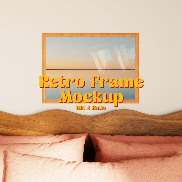 horizontal bedroom frame mockup