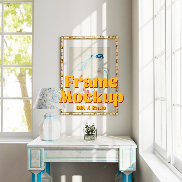 vertical frame mockup psd