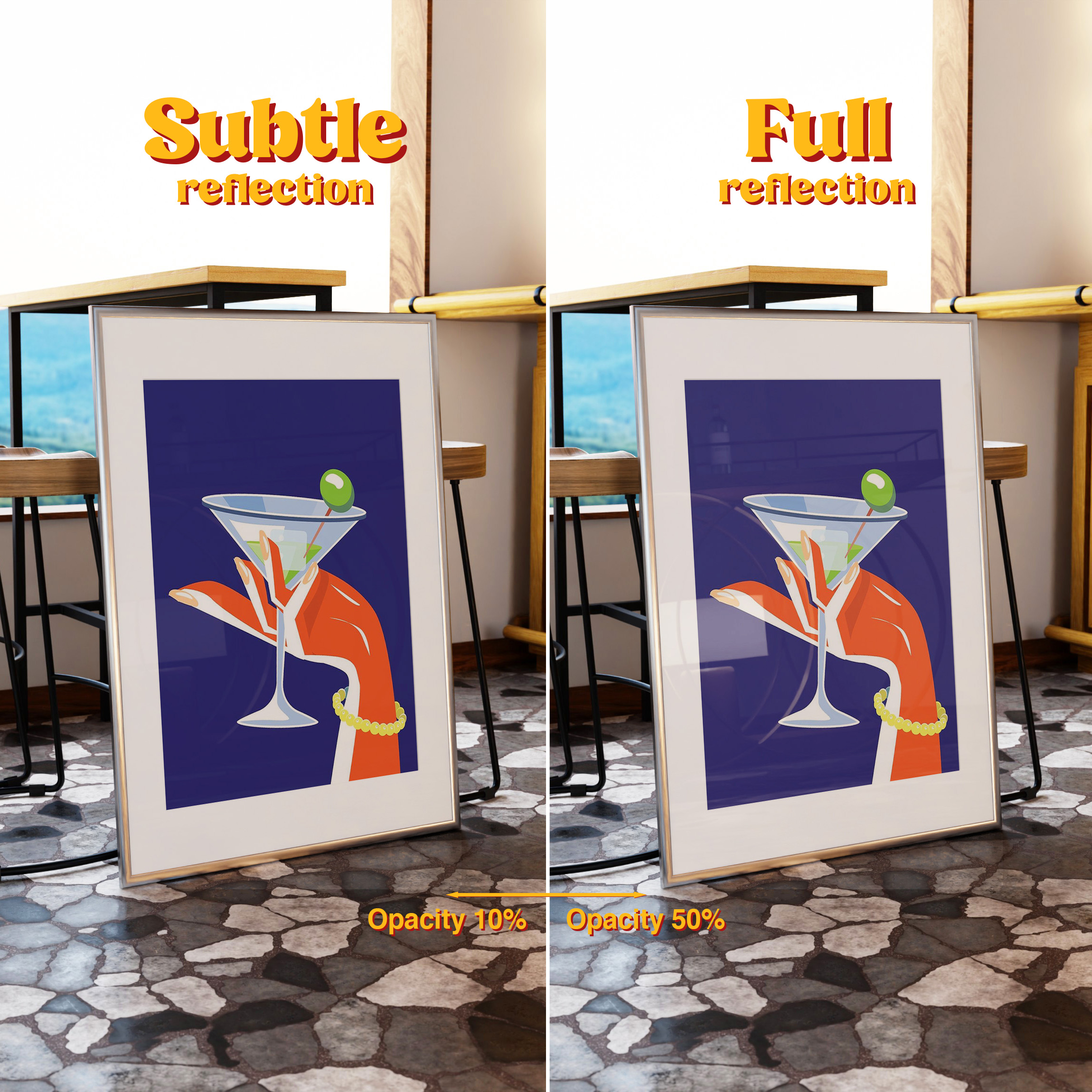 vertical poster frame mockup