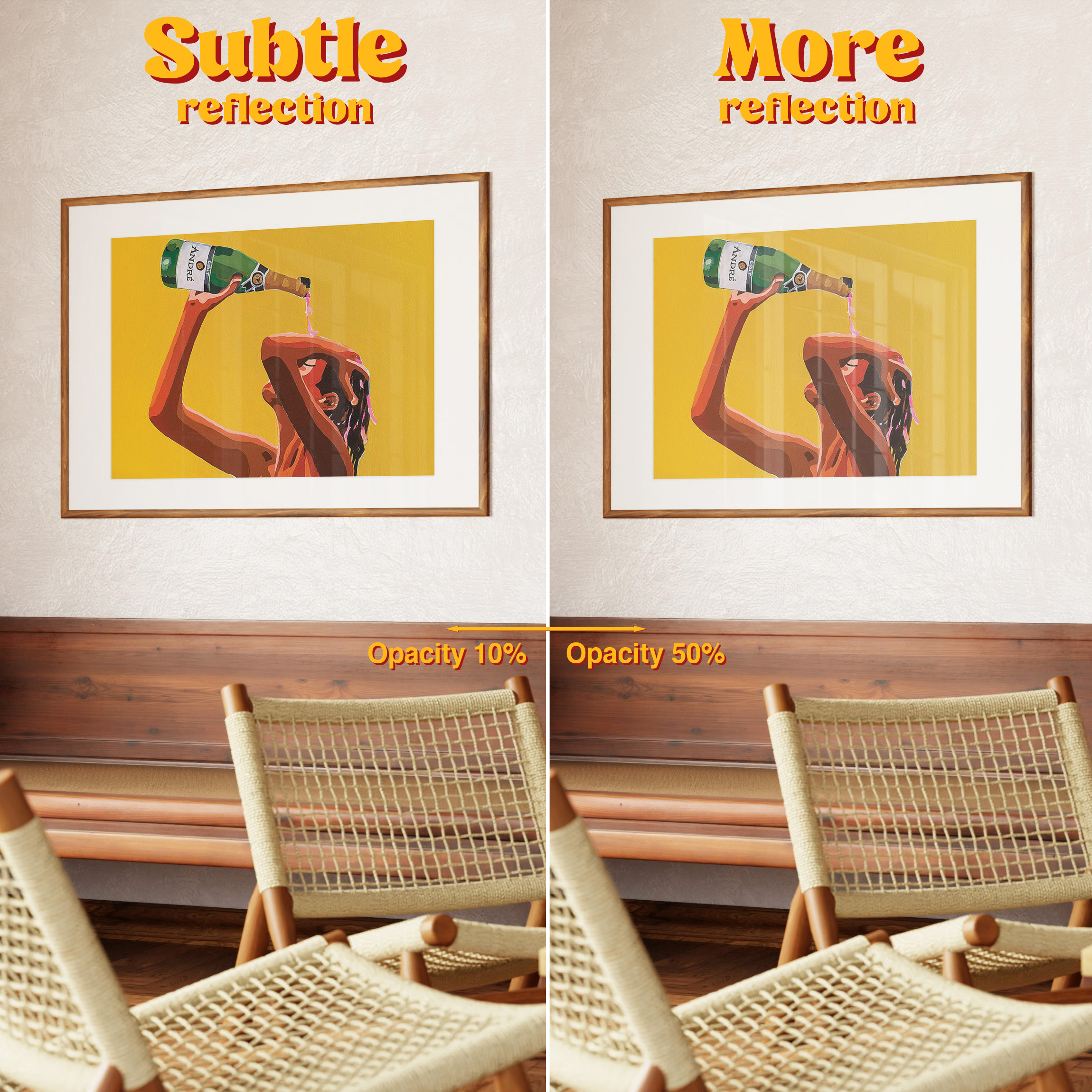 Horizontal Frame Mockup: Rustic Lounge, PSD - Image 4