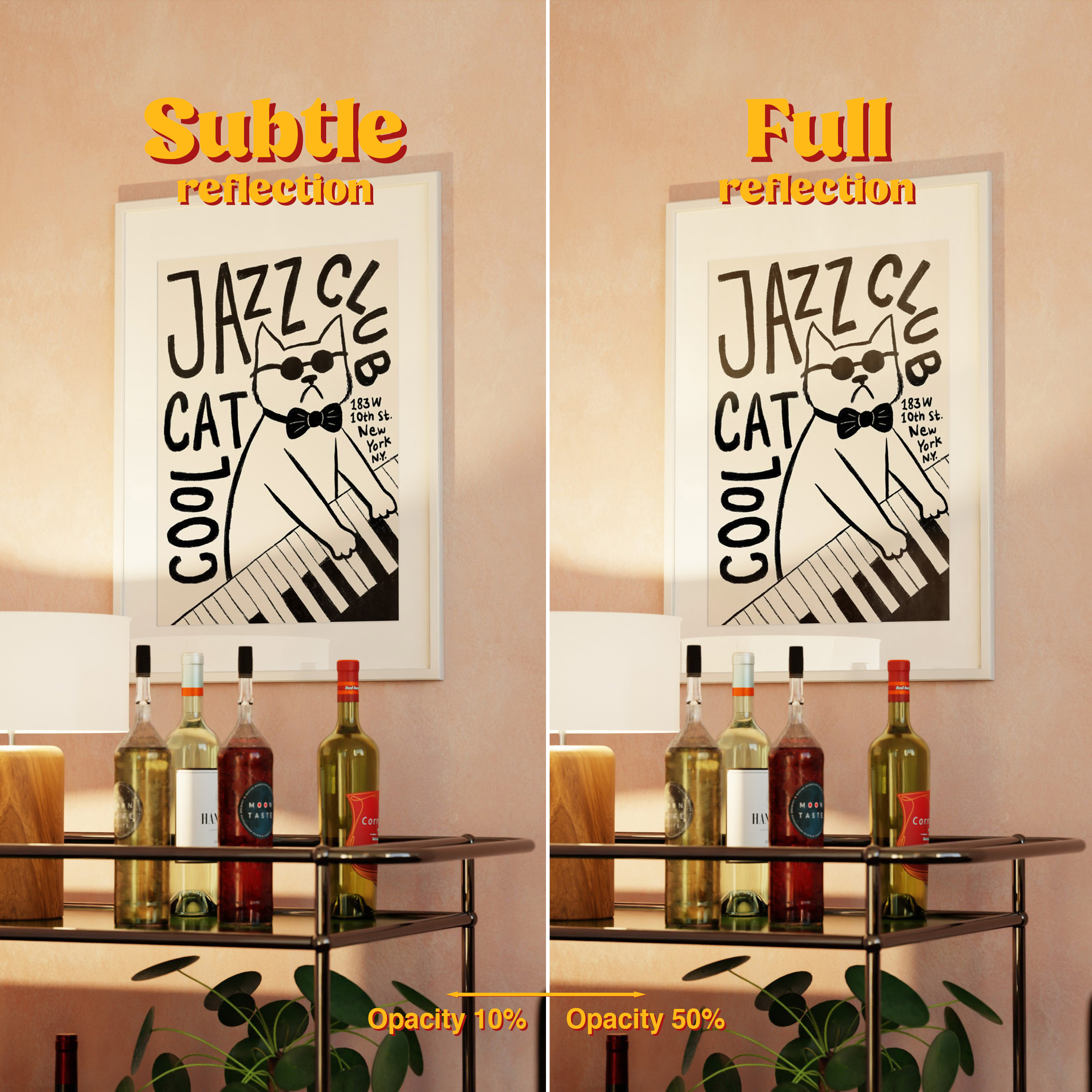 Vertical Frame Mockup: Moody Bar Cart Corner, PSD File - Image 4