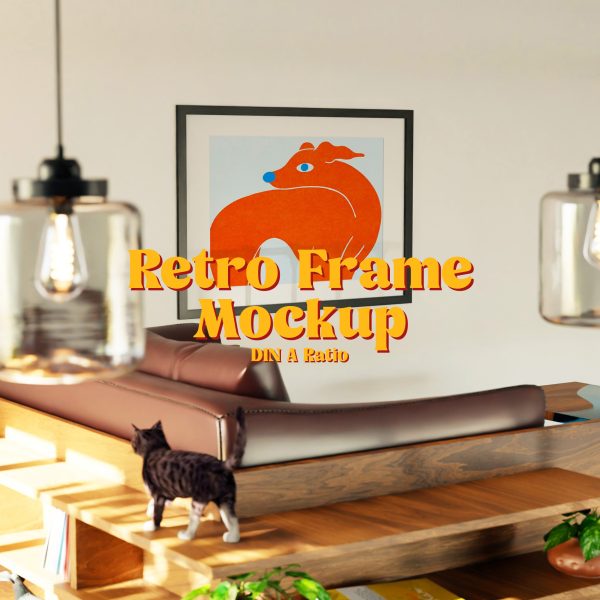 horizontal psd frame mockup