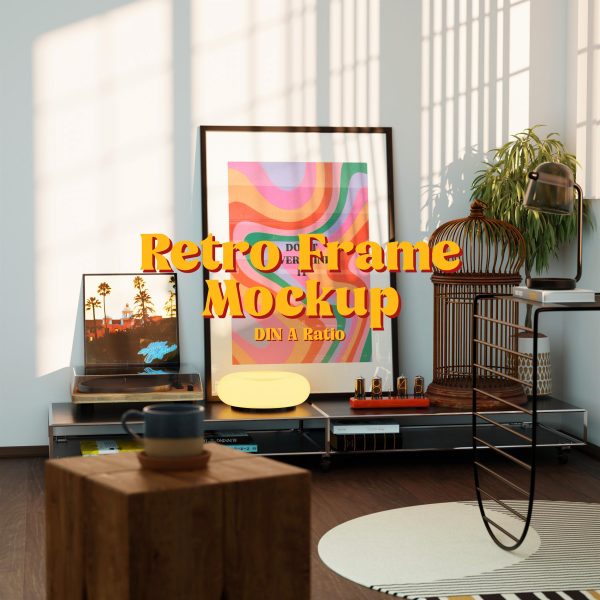 vertical frame mockup psd
