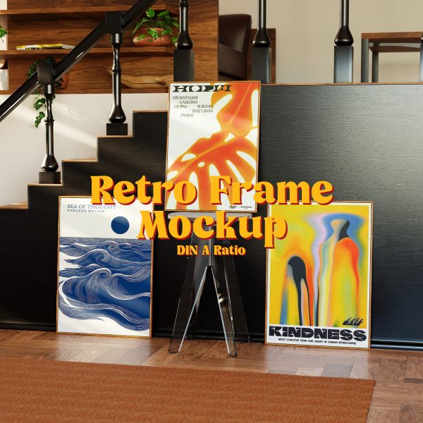 3 vertical frame mockup