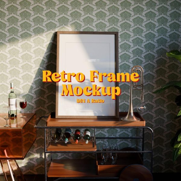 bar poster vertical frame mockup