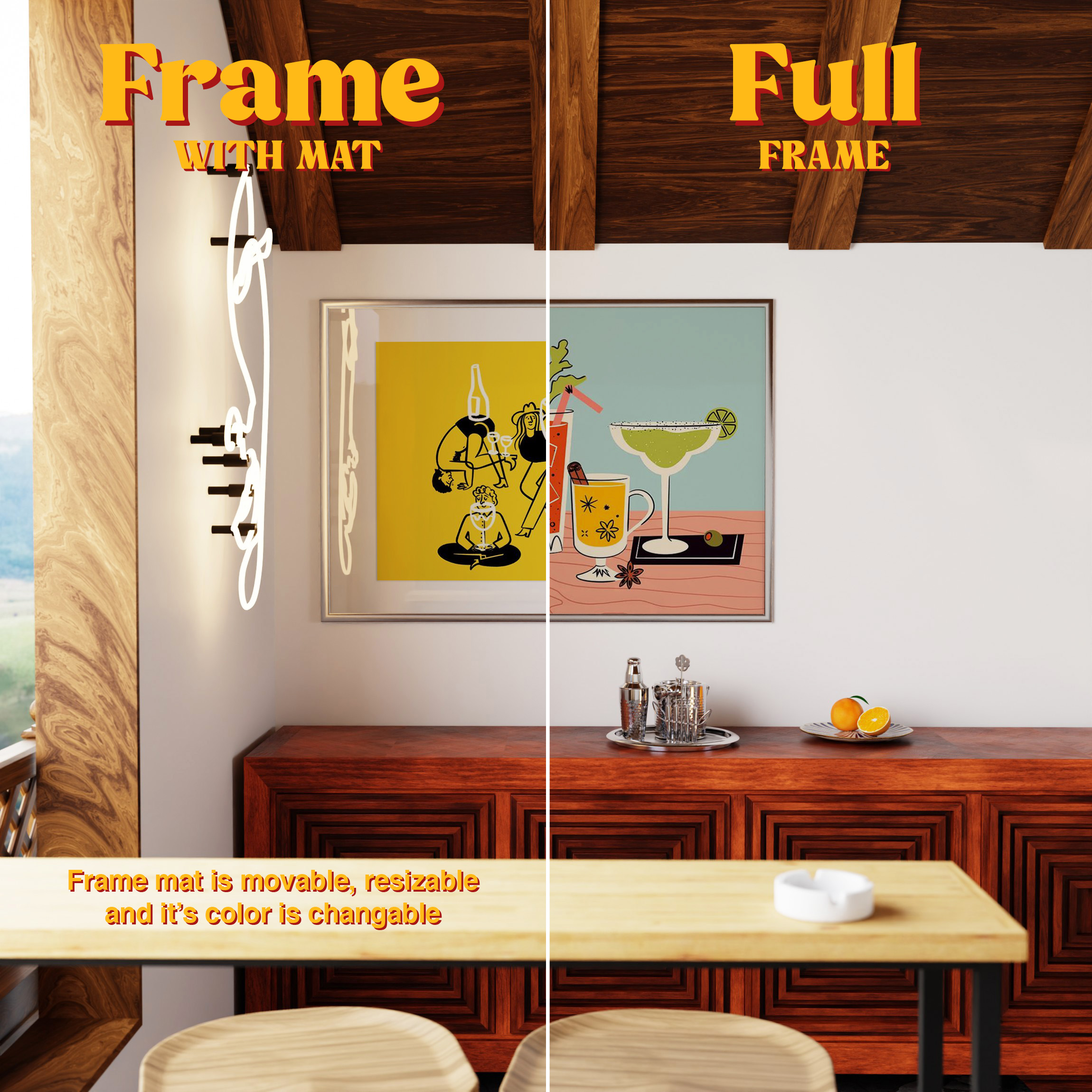 Horizontal Frame Mockup: Hotel Bar, PSD File - Image 5