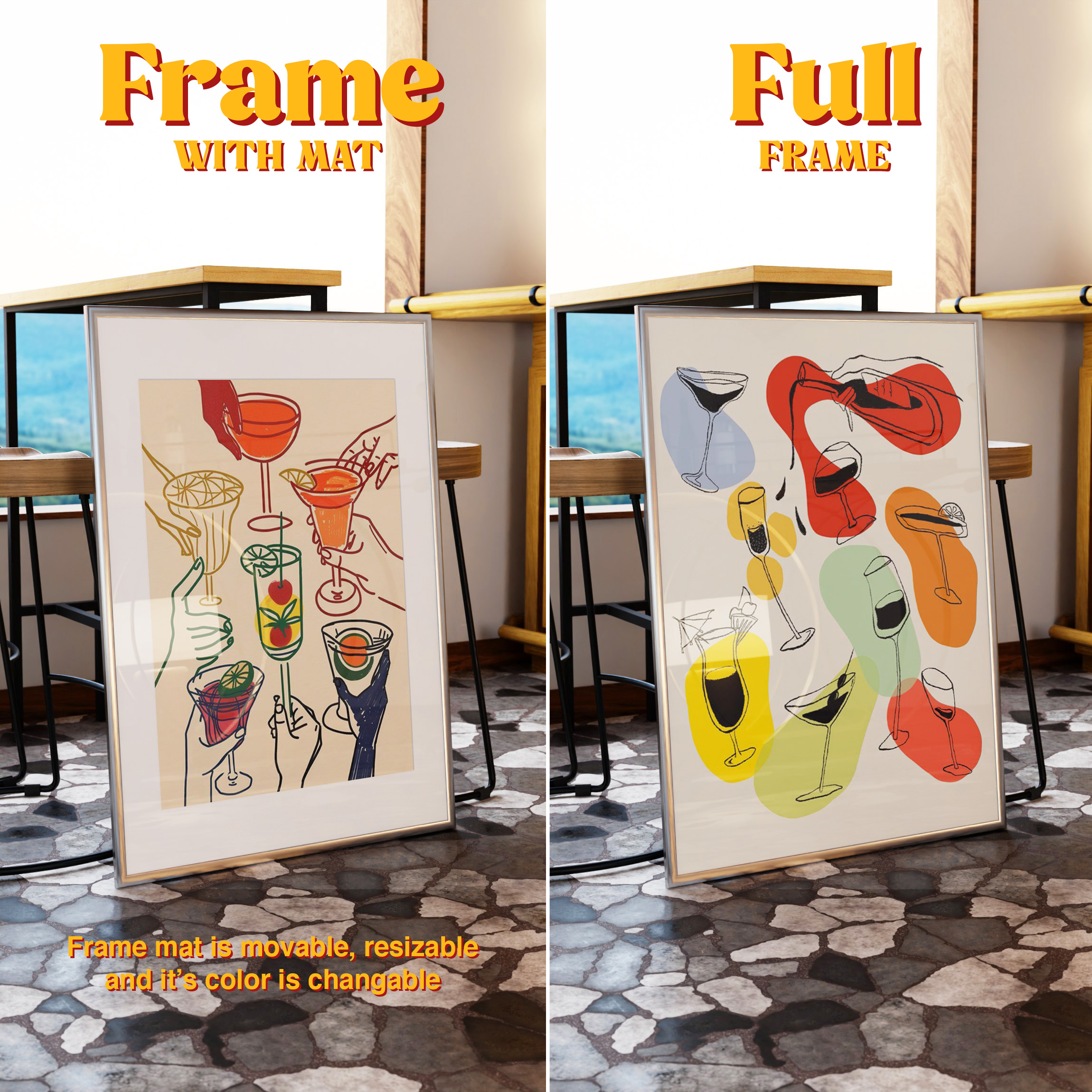vertical poster frame mockup
