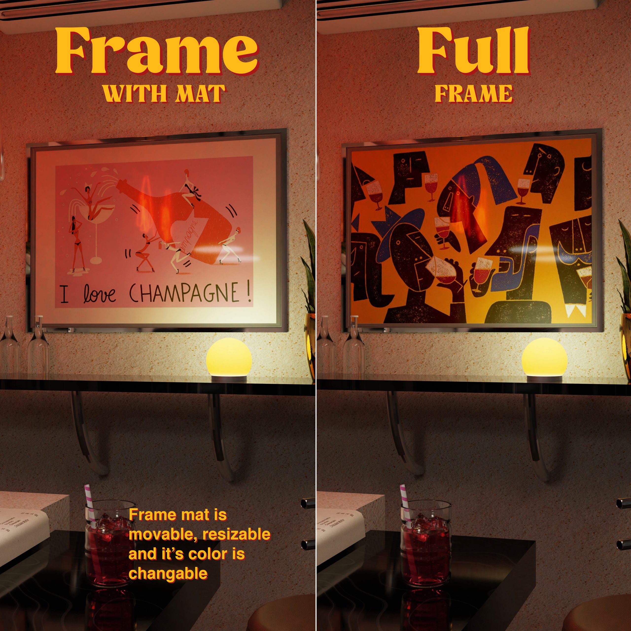 Horizontal Frame Mockup: Moody Bar, PSD File - Image 5