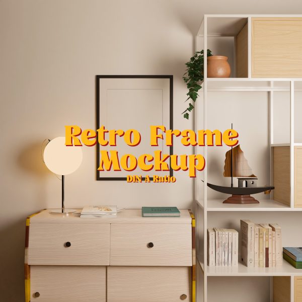 vertical poster frame mockup