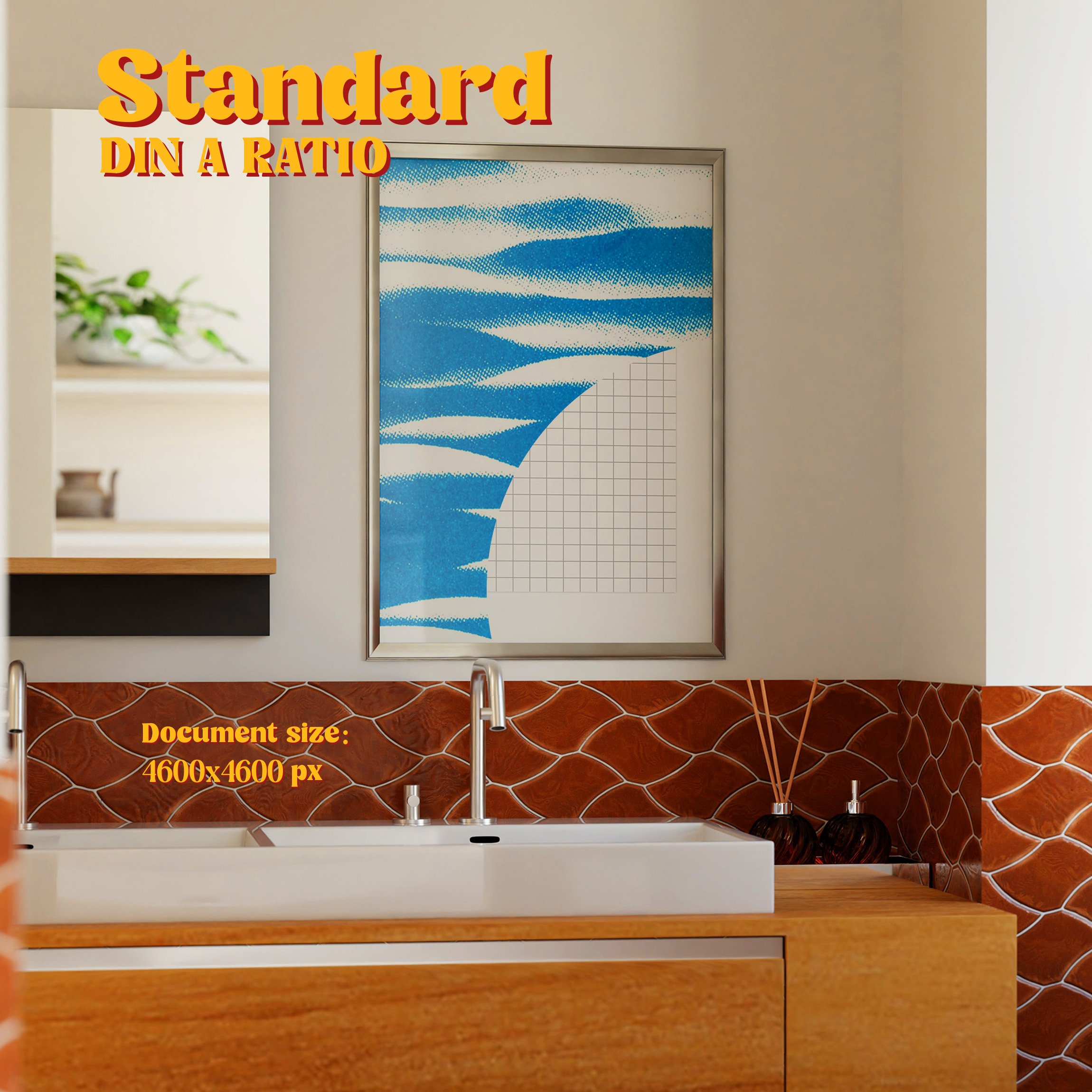Vertical Frame Mockup: Public Bathroom Variant, PSD File - Image 4