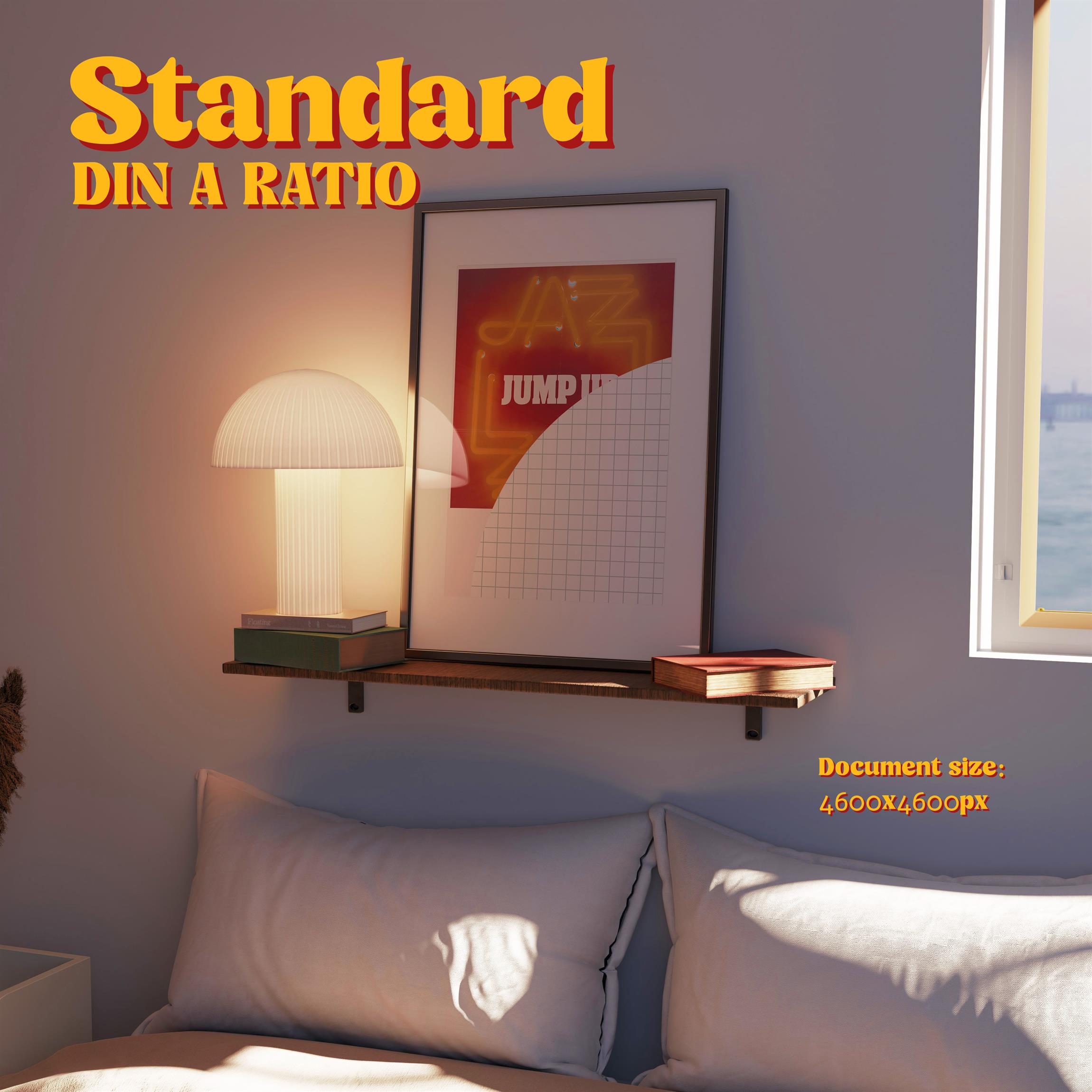 Vertical Frame Mockup: Moody Coastal Bedroom, PSD File - Image 3