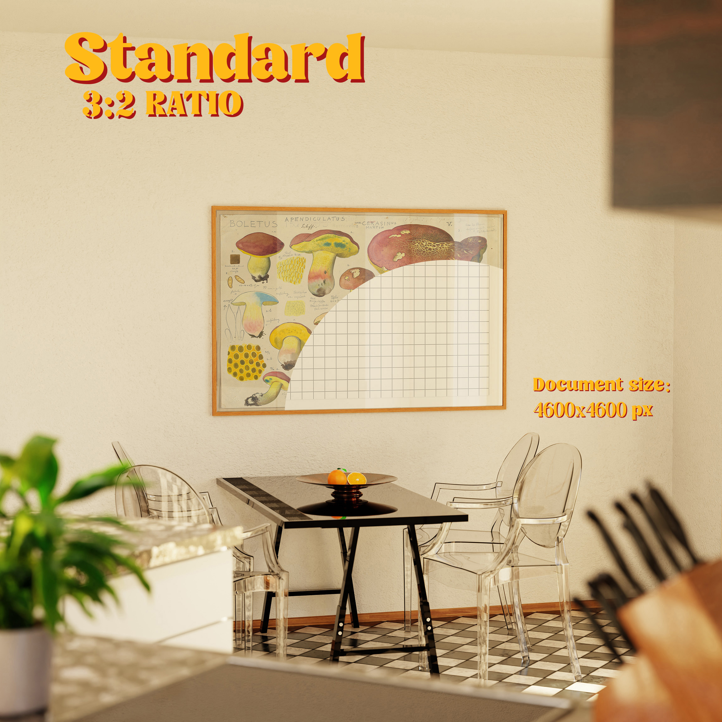 Horizontal Frame Mockup: Morning Dining Room, PSD File - Image 3