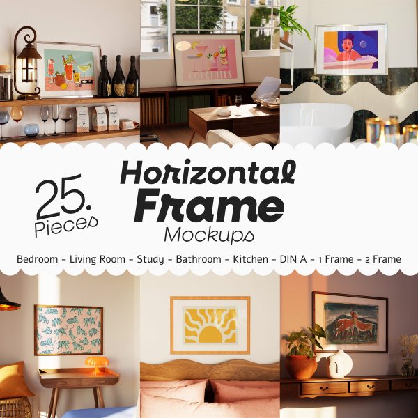 horizontal frame mockup bundle