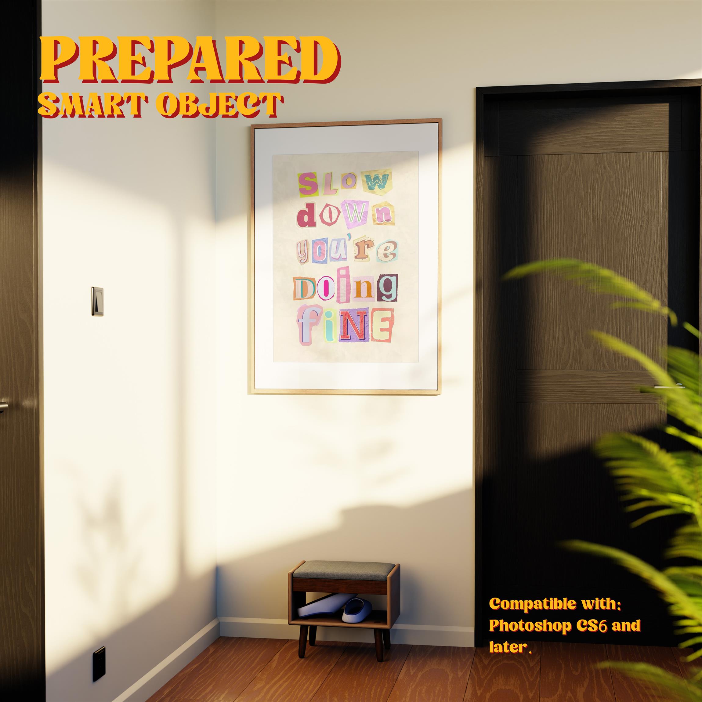 Vertical Frame Mockup: Bright Waiting Room, PSD File - Image 2