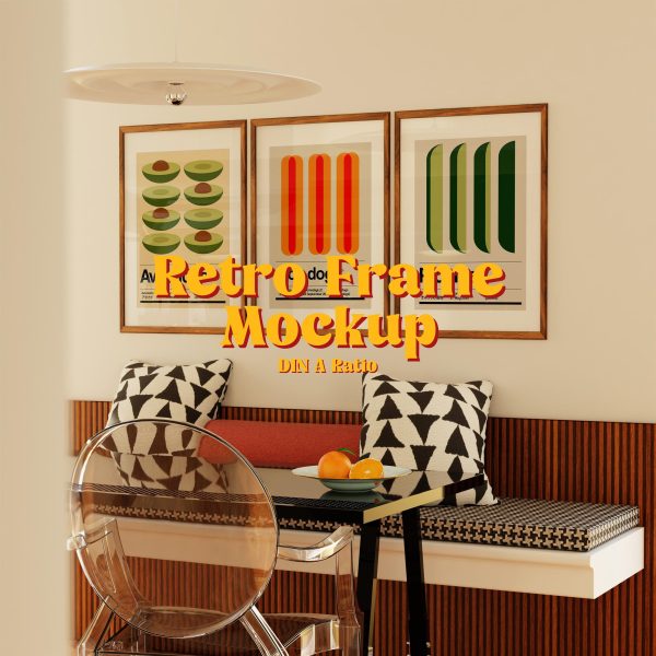 3 vertical frame mockup
