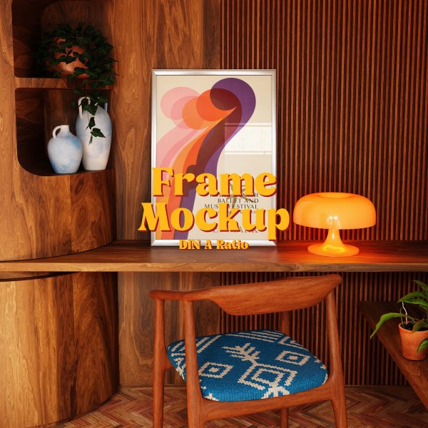 vertical frame mockup psd