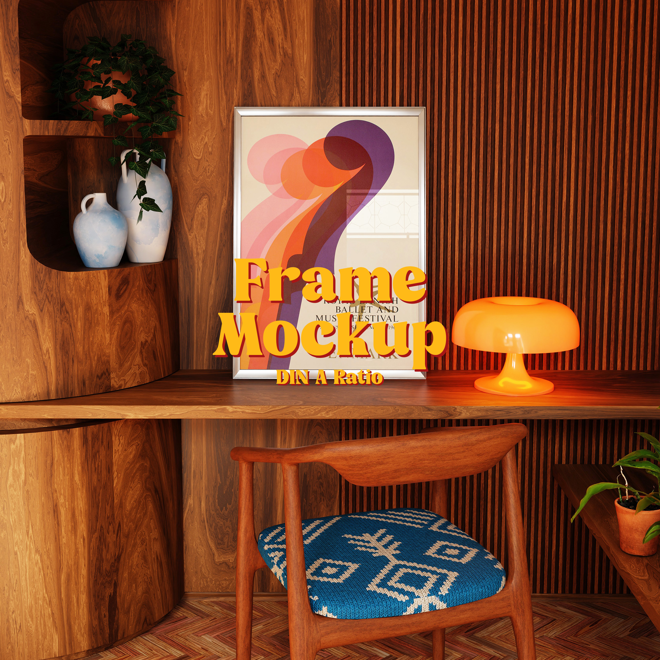vertical frame mockup psd