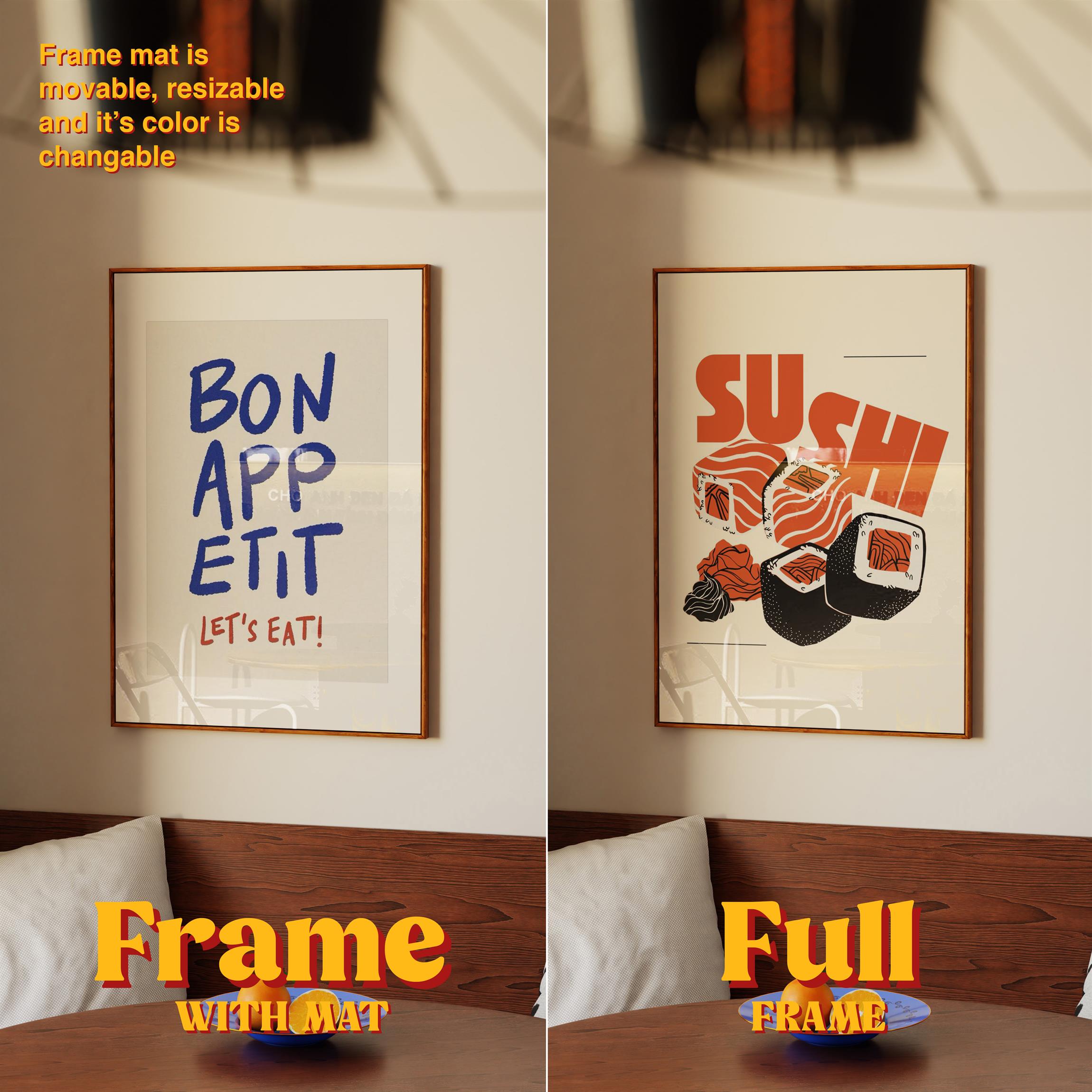 Vertical Frame Mockup: Retro Dining Room, PSD File - Image 6
