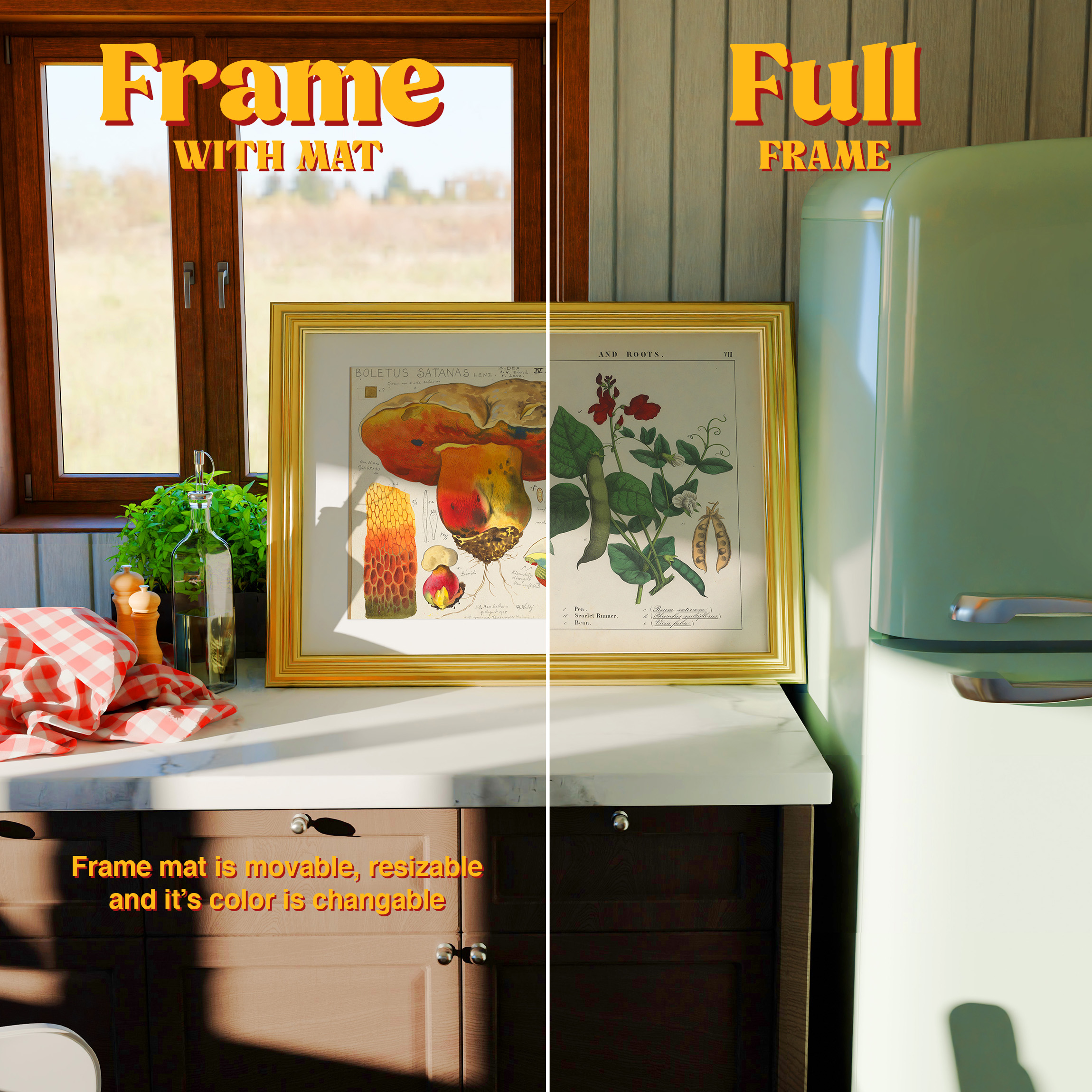 Horizontal Frame Mockup: Country Kitchen, PSD File - Image 4