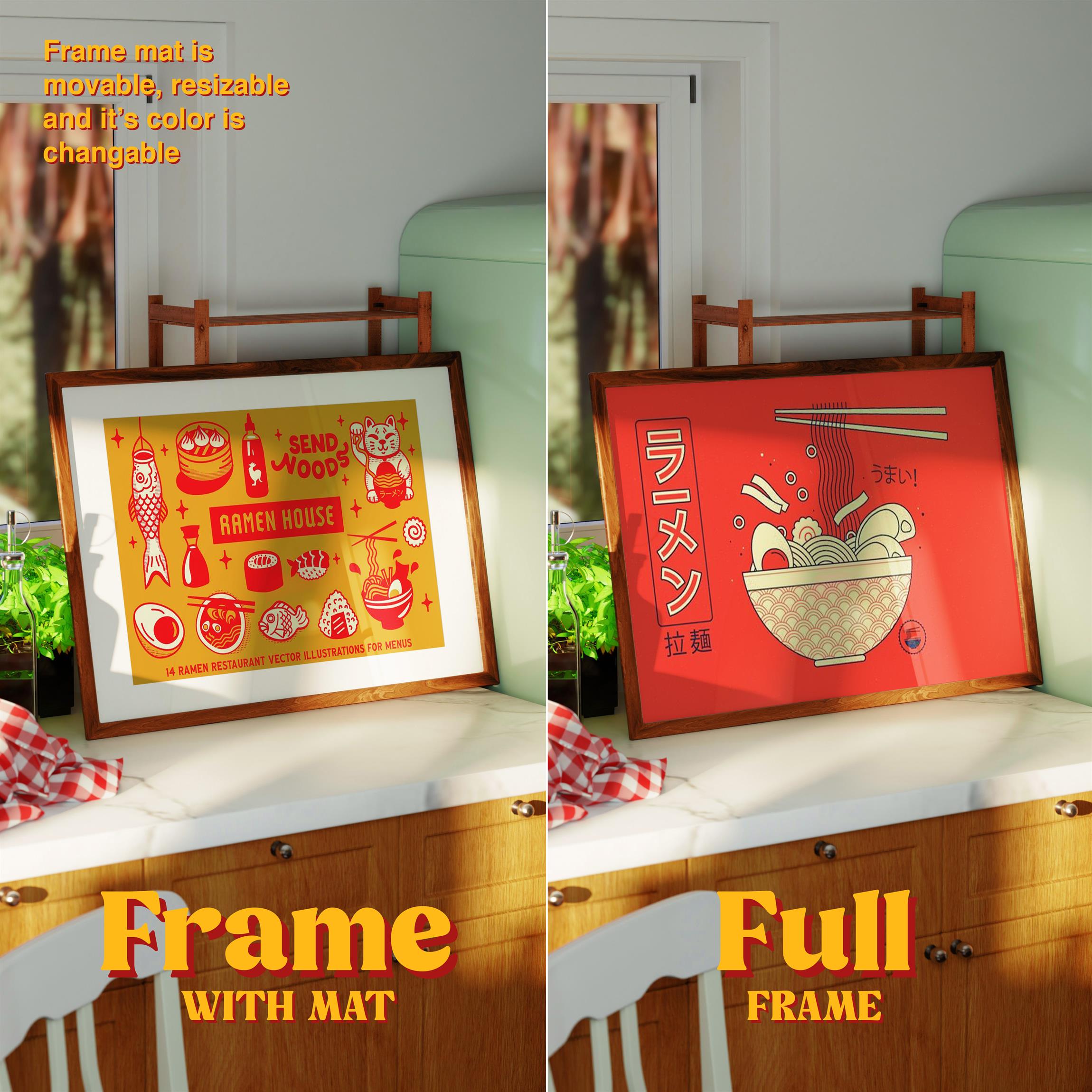 Horizontal Frame Mockup: Retro Kitchen Desk, PSD File - Image 4