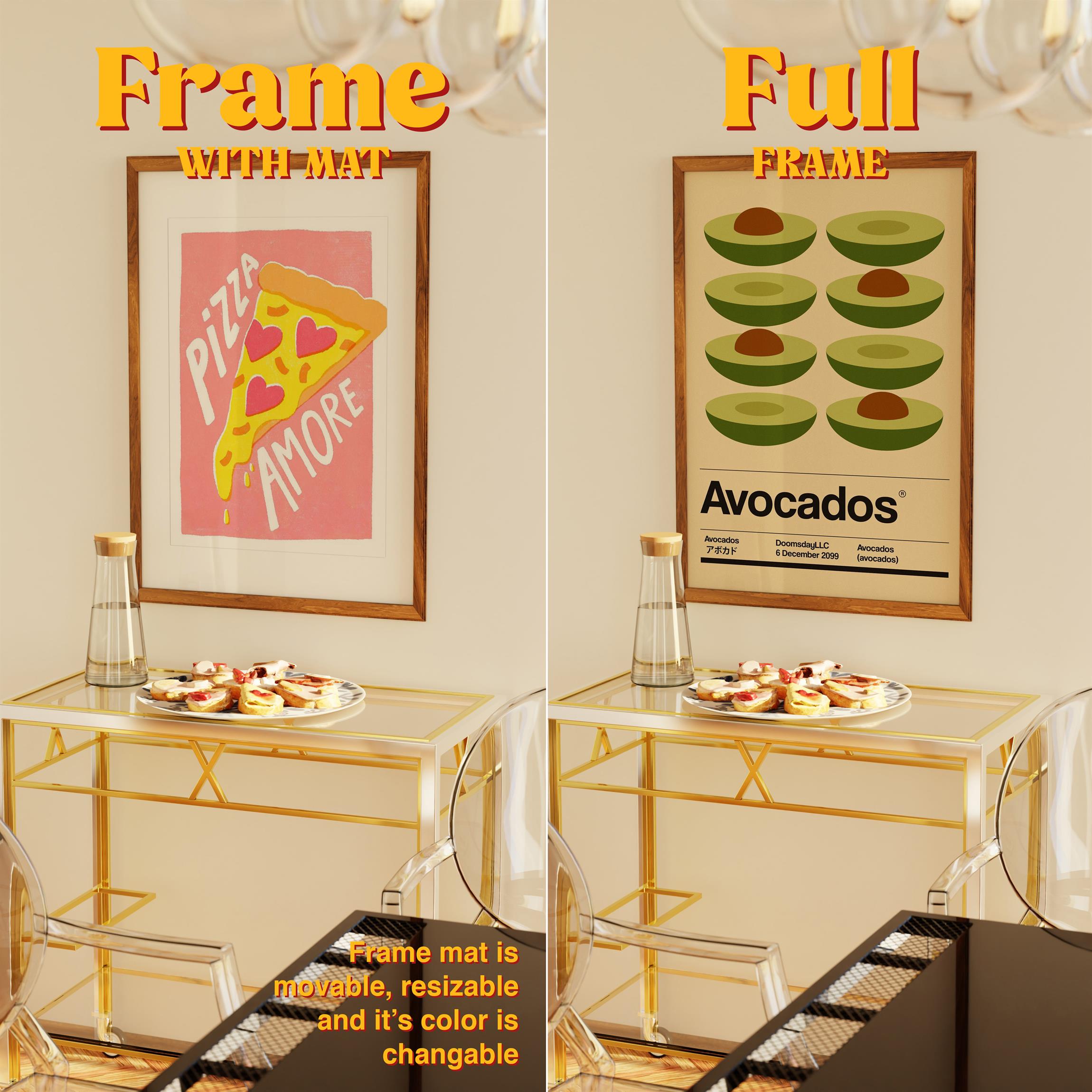 Vertical Frame Mockup: Food-Cart & Dining Room, PSD File - Image 4